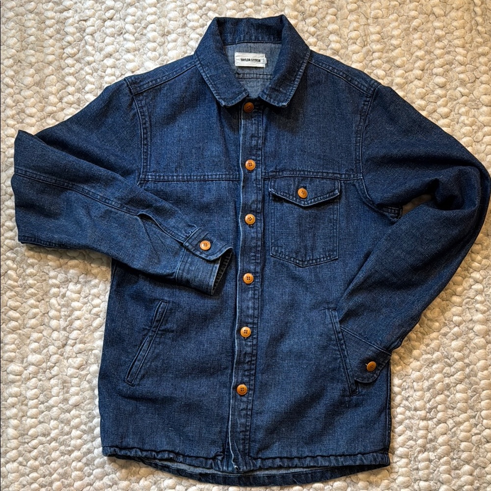Taylor Stitch Blue Denim Shirt Jacket size 38